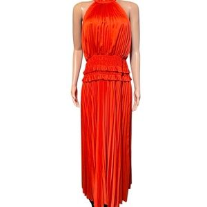 BCBGMaxAzria Vibrant Orange Maxi Dress